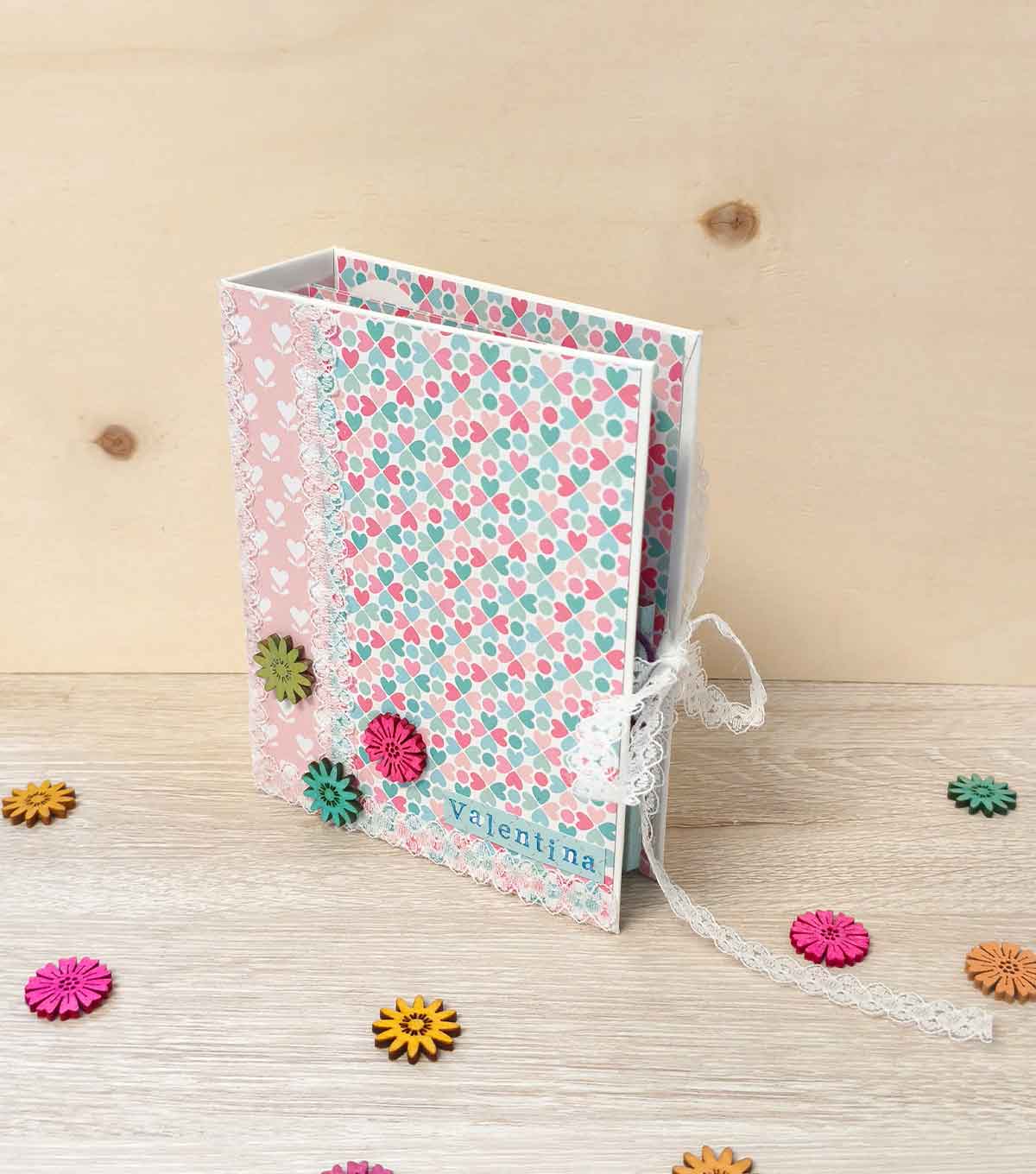 album-mini-corazones-personalizado album-scrap-personalizado-corazones