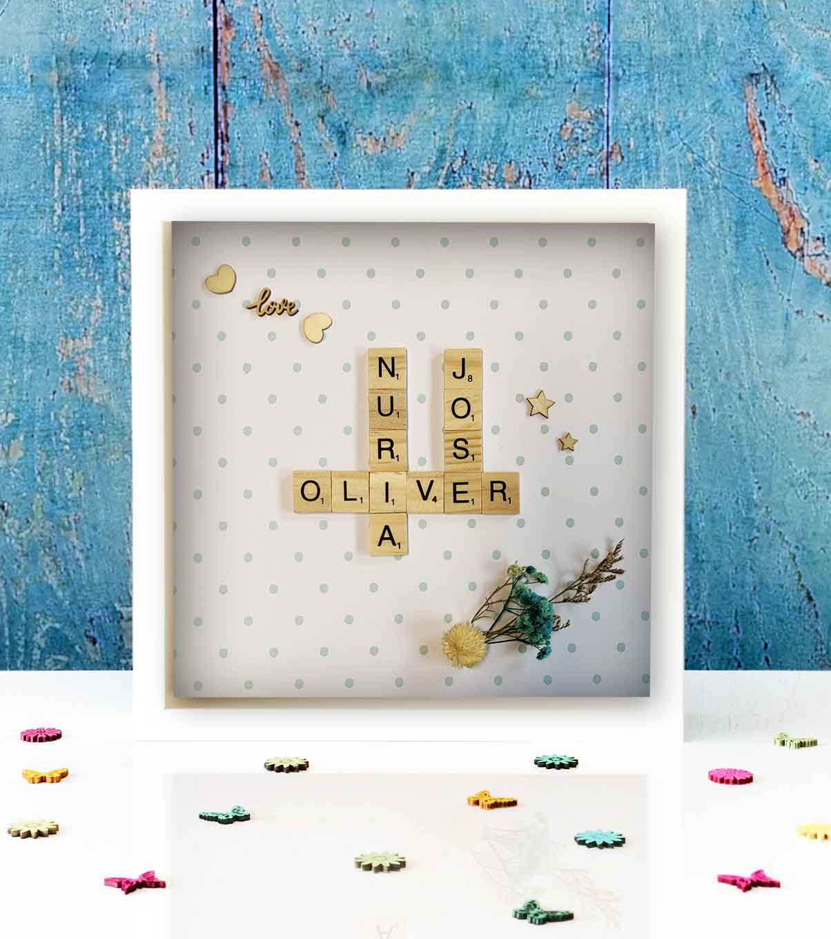 cuadro-con-letras-de-scrabble cuadro-scrabble