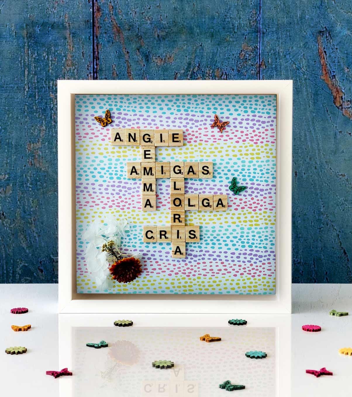 Cuadro amigas scrabble cuadro-amigas-scrabble-la-ilusion-de-sandra