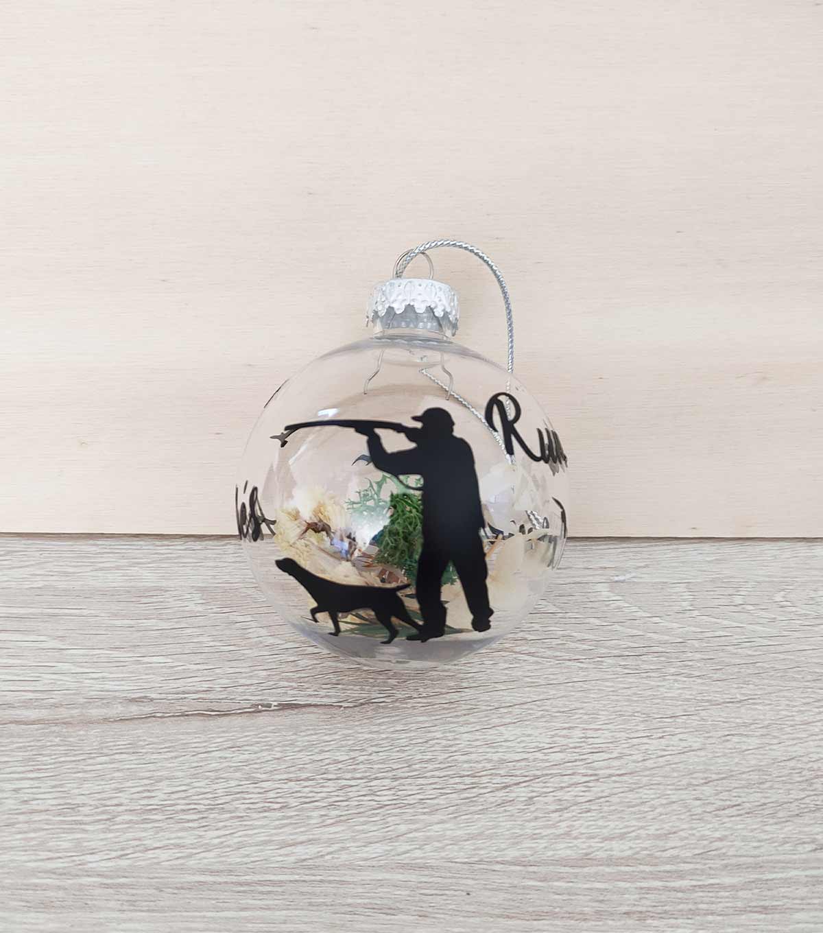 bola-navidad-personalizada-cazador-perro bola-navidad-personalizada-cazador-perro