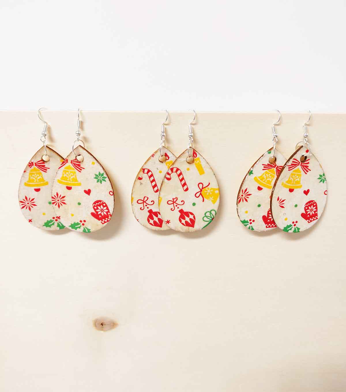 pendientes-navidad-decoupage-personalizados pendientes-navidad-decoupage-personalizados