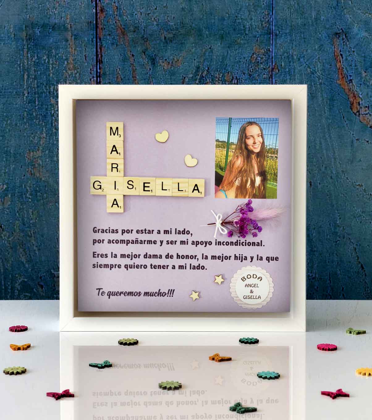 cuadro-scrabble-detalle-dama-de-honor-boda-personalizado cuadro-dama-de-honor-scrabble-con-foto